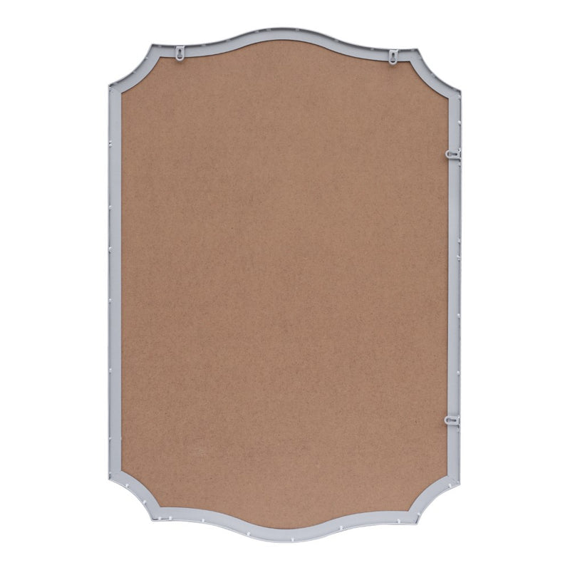 Hedge 24 in. W x 36 in. H Medium Crested Scallop Aluminum Alloy Framed Wall Mounted Mirror