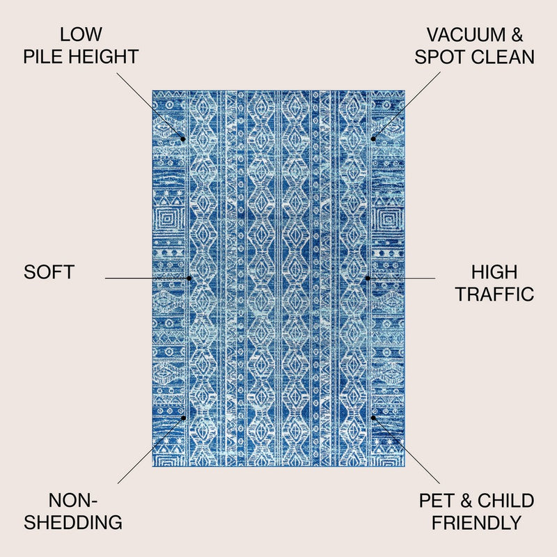 Modern Persian Boho Vintage Tribal Area Rug