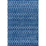 Moroccan Hype Boho Vintage Diamond Area Rug Blue/White