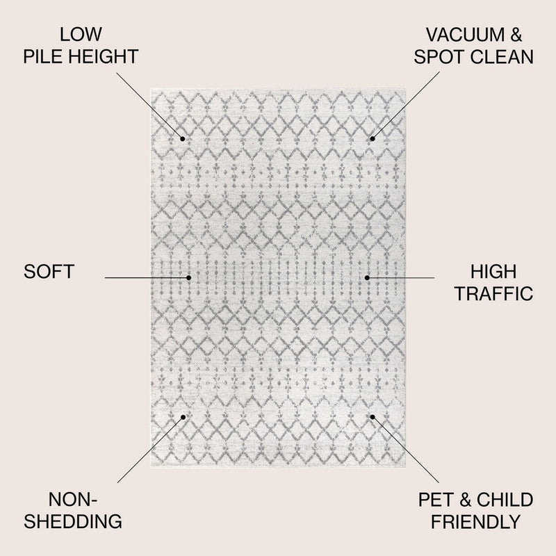 Moroccan Hype Boho Vintage Diamond Area Rug