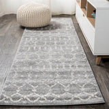 Moroccan Hype Boho Vintage Diamond Area Rug Gray/Ivory