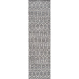Moroccan Hype Boho Vintage Diamond Area Rug Gray/Ivory
