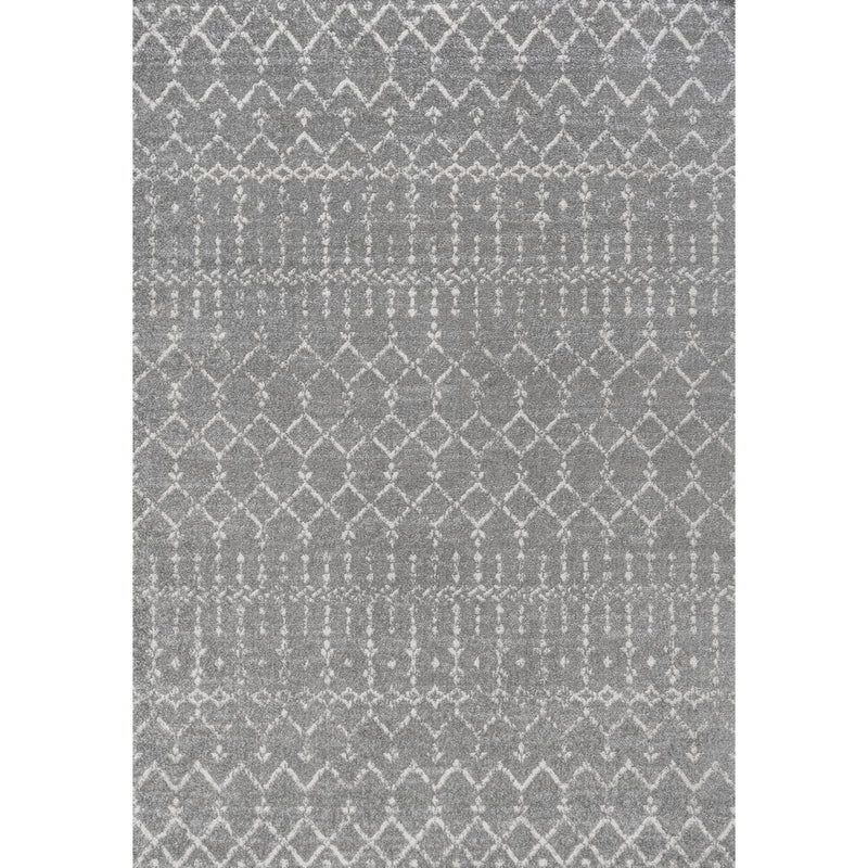 Moroccan Hype Boho Vintage Diamond Area Rug Gray/Ivory