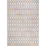 Moroccan Hype Boho Vintage Diamond Area Rug Ivory/Multi