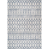 Moroccan Hype Boho Vintage Diamond Area Rug Cream/Navy