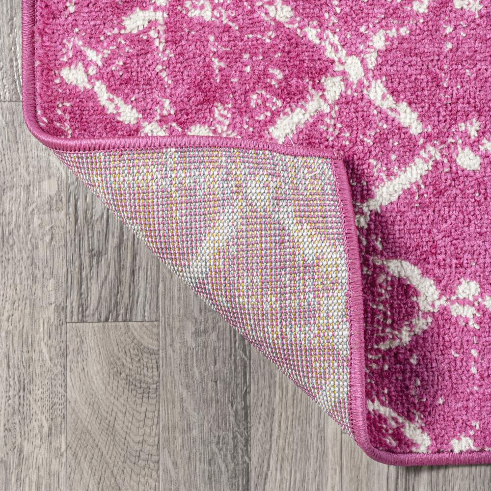 JONATHAN Y | Moroccan Hype Boho Vintage Diamond Area Rug Fuchsia/Ivory