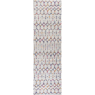 Moroccan Hype Boho Vintage Diamond Area Rug Cream/Multi