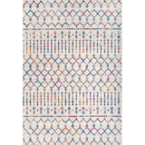 Moroccan Hype Boho Vintage Diamond Area Rug Cream/Multi