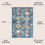 Tribal Love Geometric Area Rug