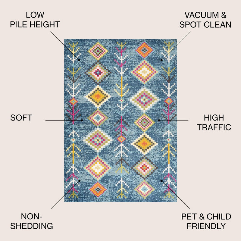 Tribal Love Geometric Area Rug