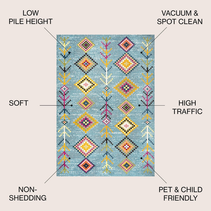 Tribal Love Geometric Area Rug