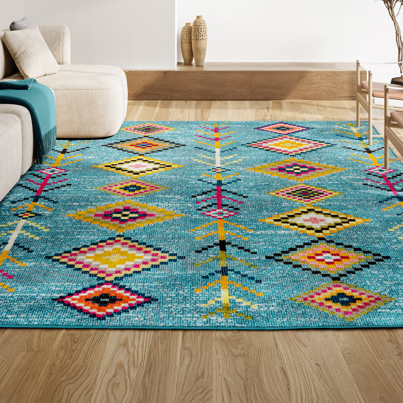 Tribal Love Geometric Area Rug