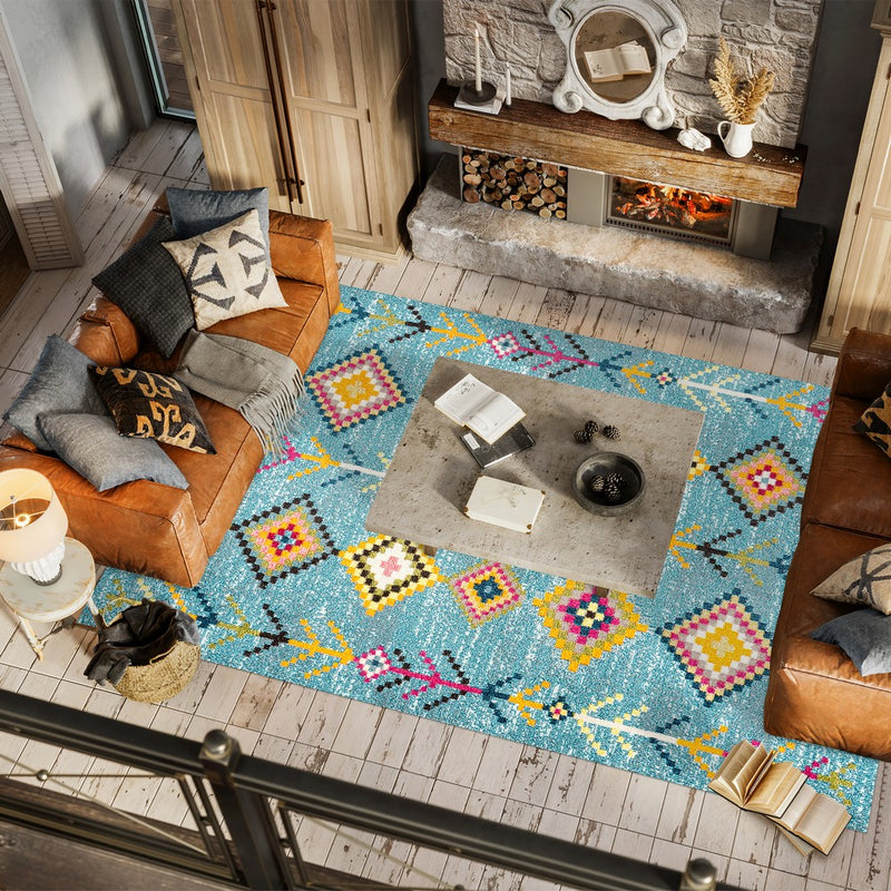 Tribal Love Geometric Area Rug