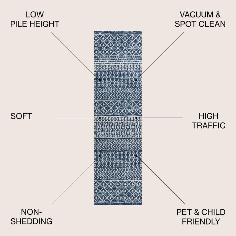 Arta Moroccan Vintage Geometric Rug Area Rug