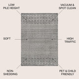 Arta Moroccan Vintage Geometric Rug Area Rug