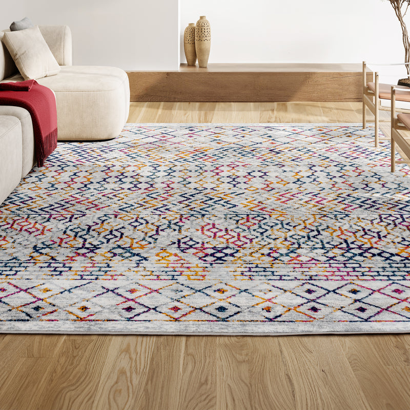 Arta Moroccan Vintage Geometric Rug Area Rug