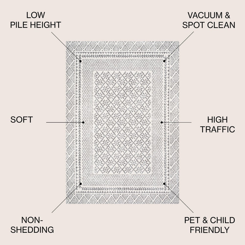 Athens Modern Geometric Boho Rug Area Rug