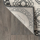 Amir Moroccan Beni Souk Area Rug Cream/Gray / Round / 3' Round – BACK
