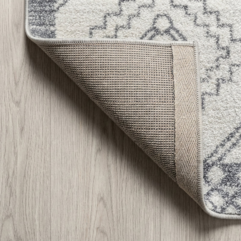 Amir Moroccan Beni Souk Area Rug Cream/Gray / Square / 3' Square – BACK