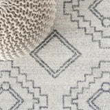 Amir Moroccan Beni Souk Area Rug Cream/Gray / Square / 3' Square – DETAIL