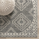 Amir Moroccan Beni Souk Area Rug Gray/Cream / Round / 3' Round – DETAIL