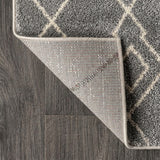 Alia Moroccan Beni Souk Area Rug Gray/Cream / Runner / 2'3" X 8' – BACK