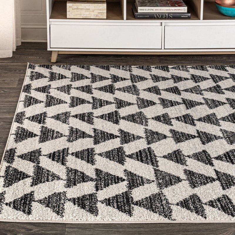 Aisha Moroccan Triangle Geometric  Area Rug