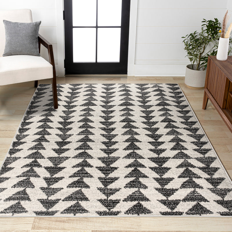 Aisha Moroccan Triangle Geometric  Area Rug