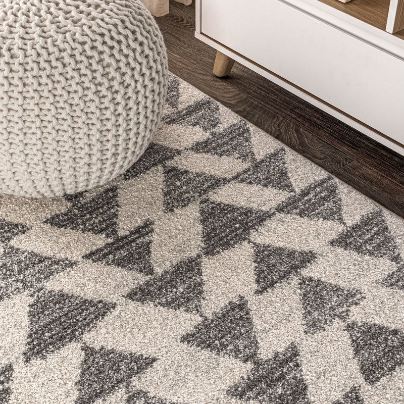 Aisha Moroccan Triangle Geometric  Area Rug