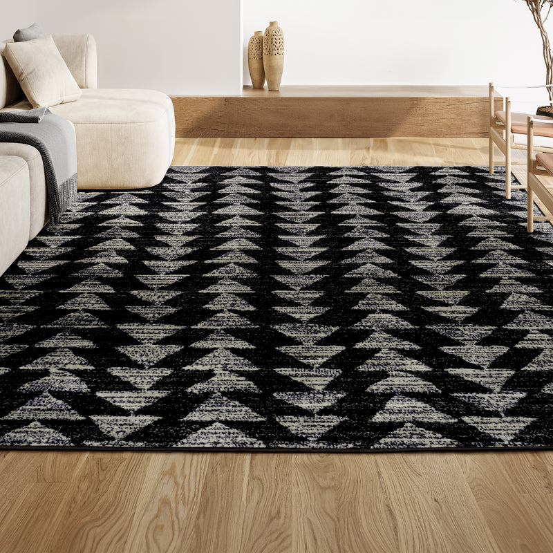 Aisha Moroccan Triangle Geometric  Area Rug