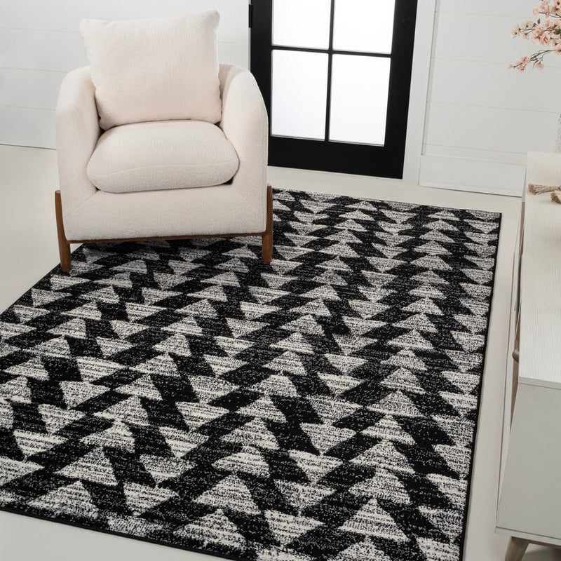 Aisha Moroccan Triangle Geometric  Area Rug