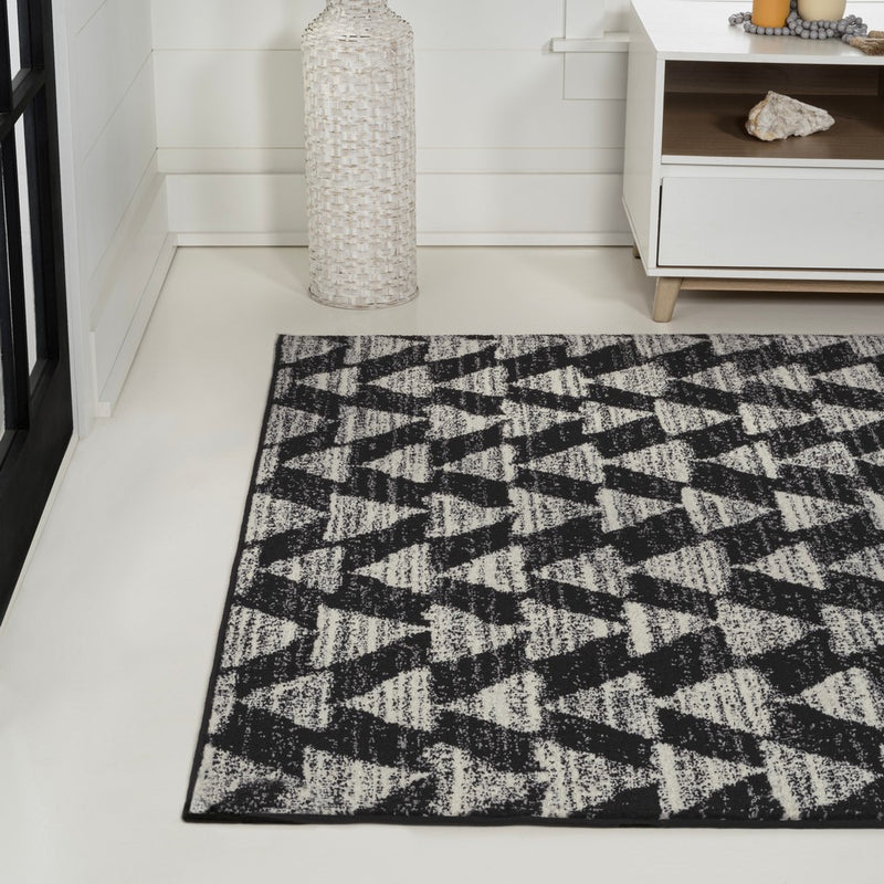 Aisha Moroccan Triangle Geometric  Area Rug