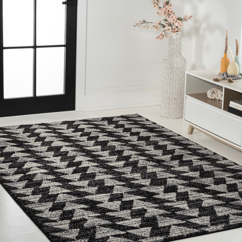 Aisha Moroccan Triangle Geometric  Area Rug