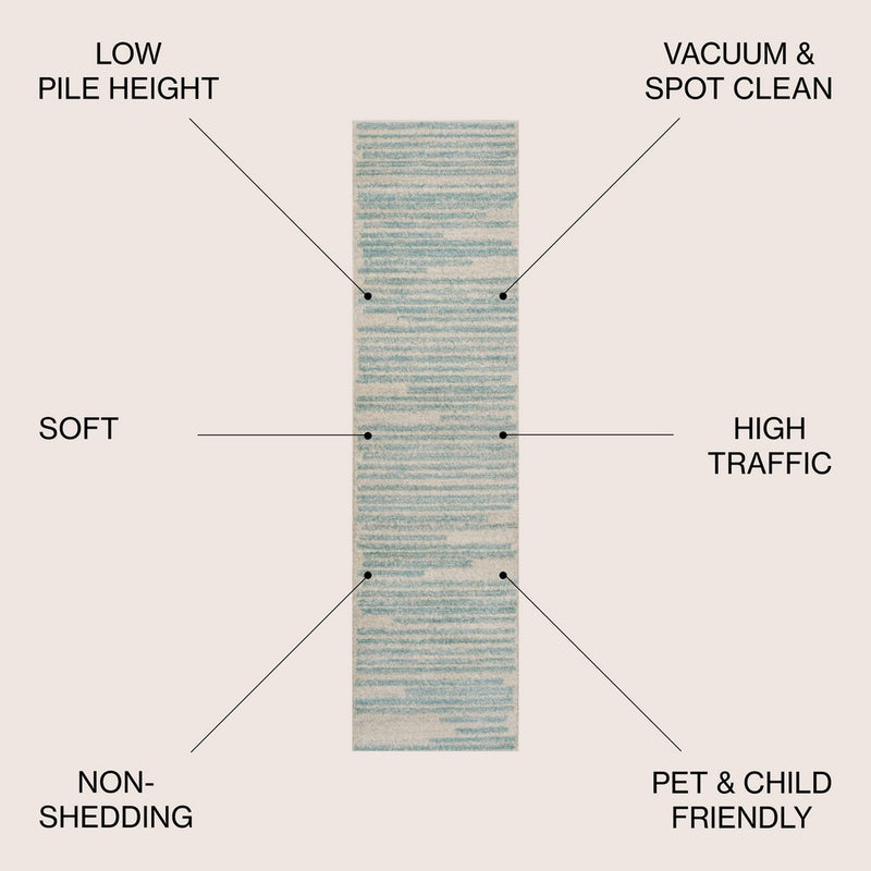 Khalil Modern Berber Stripe Area Rug