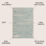 Khalil Modern Berber Stripe Area Rug