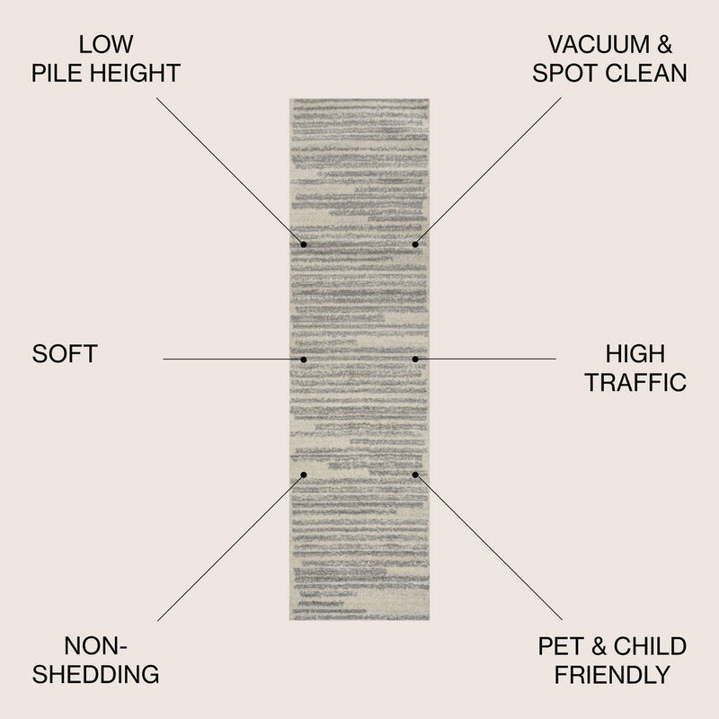 Khalil Modern Berber Stripe Area Rug