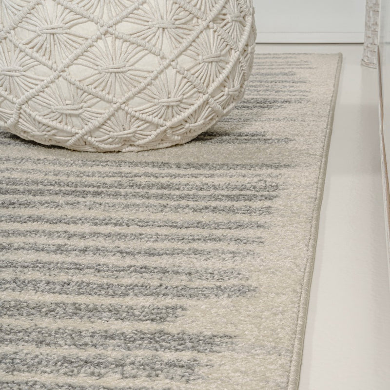 Khalil Modern Berber Stripe Area Rug