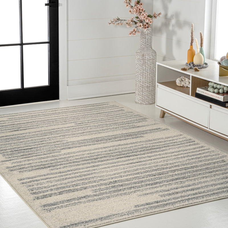 Khalil Modern Berber Stripe Area Rug