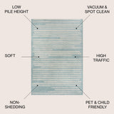Khalil Modern Berber Stripe Area Rug