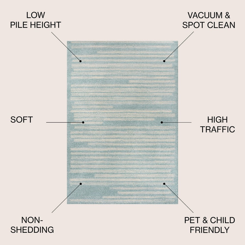 Khalil Modern Berber Stripe Area Rug