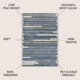 Khalil Modern Berber Stripe Area Rug