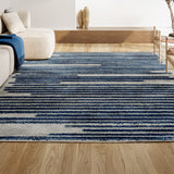 Khalil Modern Berber Stripe Area Rug