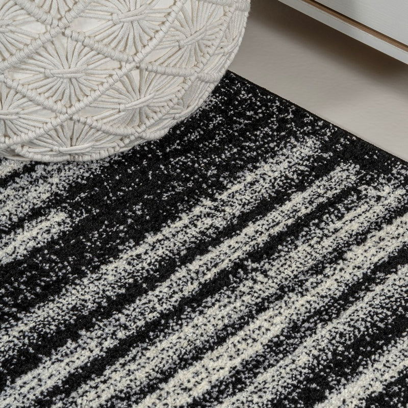 Khalil Modern Berber Stripe Area Rug