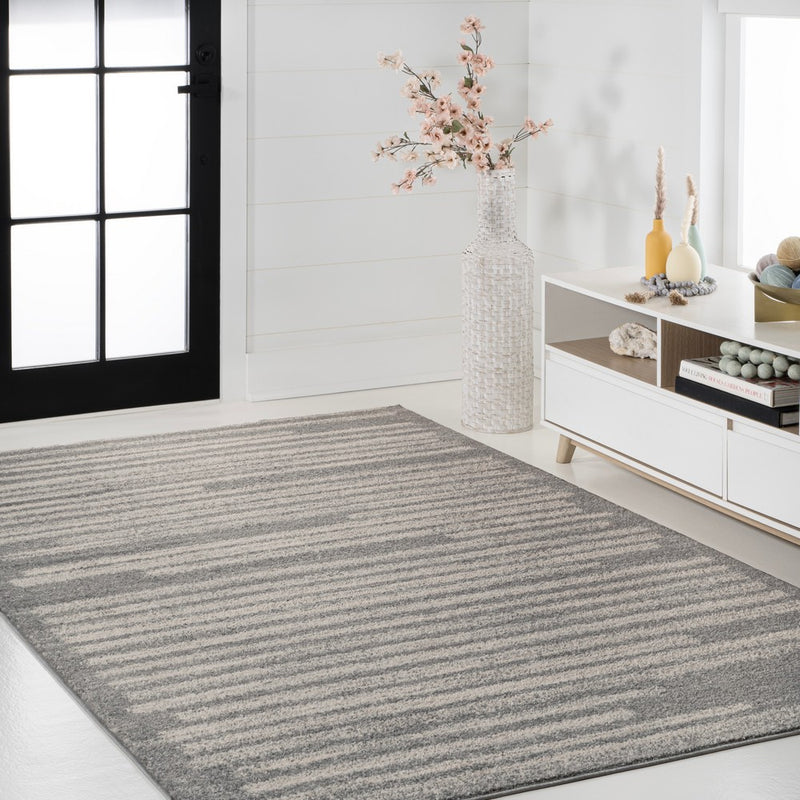 Khalil Modern Berber Stripe Area Rug