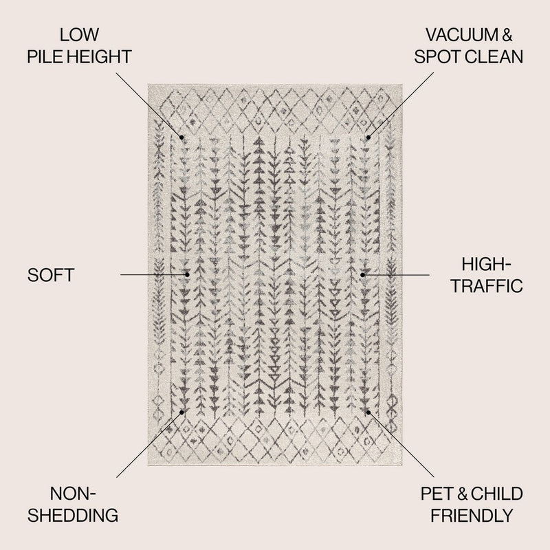 Ziri Moroccan Geometric Area Rug