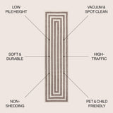 Bandol Modern Classic Mitre Stripe Area Rug