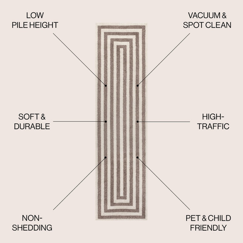 Bandol Modern Classic Mitre Stripe Area Rug