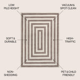 Bandol Modern Classic Mitre Stripe Area Rug