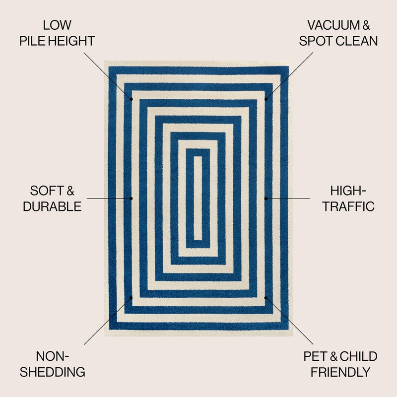 Bandol Modern Classic Mitre Stripe Area Rug