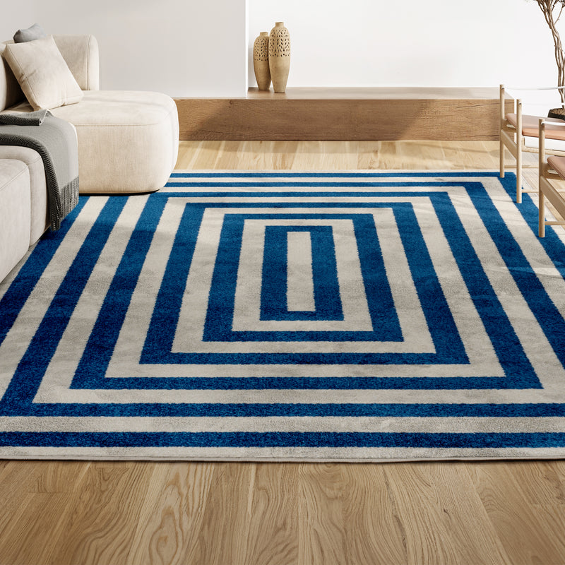 Bandol Modern Classic Mitre Stripe Area Rug